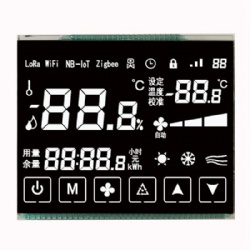 Custom Monochrome lcd display VA 7 segment lcd display thermometer