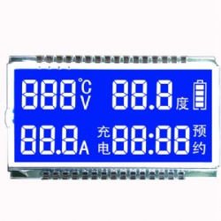 Custom 7 segment 2 lines 7 digit lcd display Pin Connect segment lcd