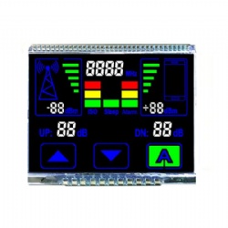 7 Segment 4 Digits LCD panel High Contrast Printed Color segment lcd display