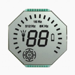 Monochrome round lcd display Black On White HTN Reflective segment lcd display