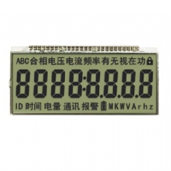 Custom Monochrome Black On White 7 Segment 8 digit LCD Display