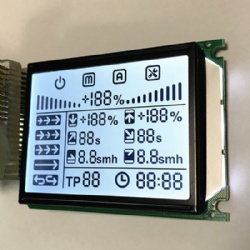 7 segment custom monochrome lcd TN 3 O'clock Viewing Angle segment lcd