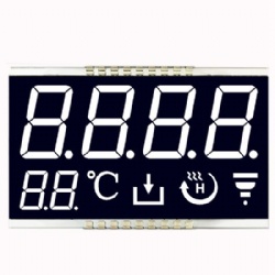 7 segment display White On Black LCD For Thermostat