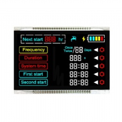 segment lcd White On Black LCD Printed Color For Irrigation Equipment