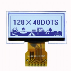 Small 128*48 Lcd FSTN Transflective monochrome lcd screen